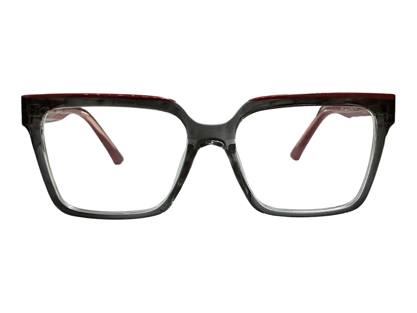 Armazón Feillis 76207 color carey, vista frontal sobre fondo neutro, forma rectangular suave con puente en llave y patillas integradas.