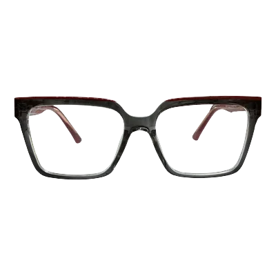 Armazón Feillis 76207 color carey, vista frontal sobre fondo neutro, forma rectangular suave con puente en llave y patillas integradas.