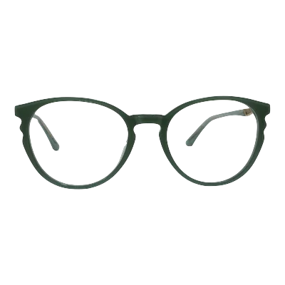 Armazón Feillis 8021 en acetato para mujer, visto de frente, con medidas de 52 mm de ancho de mica, 21 mm de puente y 145 mm de varilla.